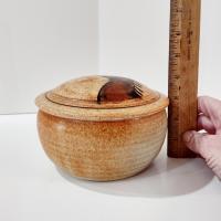 Vintage Ceramic Covered Bowl with Whimsical Camel Design, Janet Brome Animal Pottery