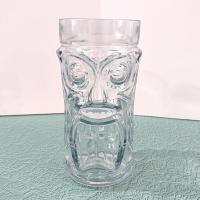 Vintage Hawaiian Clear Glass Tiki Cup Mug