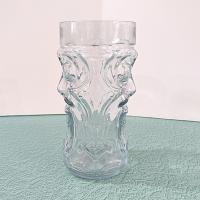 Vintage Hawaiian Clear Glass Tiki Cup Mug
