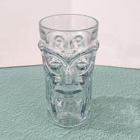 Vintage Hawaiian Clear Glass Tiki Cup Mug