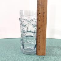 Vintage Hawaiian Clear Glass Tiki Cup Mug