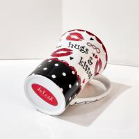 Hugs and Kisses Coffee Tea Ceramic Mug, Valentines Day Gift, Anniversary Gift, Love Mug