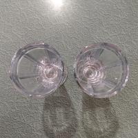 Vintage Libbey Clear Footed Soda Tumblers,  Milkshake Ice Cream Sundae Glasses, Set of Two, Retro Glassware, Parfait Glasses