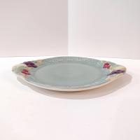 Vintage Pfaltzgraff Jamberry Cake Plate, Handled Plate with Fruit Motif