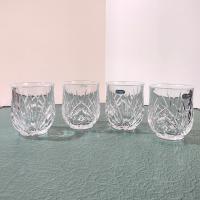 Vintage NEW JG Durand Madrigal Crystal Double Old Fashioned Glasses, Set of Four, Whiskey Glasses, Lowball Glasses, Rocks Glasses