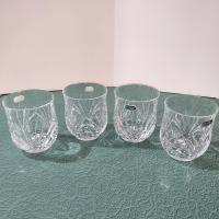 Vintage NEW JG Durand Madrigal Crystal Double Old Fashioned Glasses, Set of Four, Whiskey Glasses, Lowball Glasses, Rocks Glasses