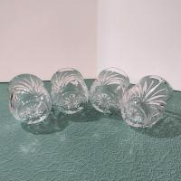 Vintage NEW JG Durand Madrigal Crystal Double Old Fashioned Glasses, Set of Four, Whiskey Glasses, Lowball Glasses, Rocks Glasses