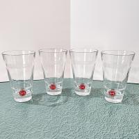 Vintage John Jameson and Son Irish Whiskey Tall Glasses, Set of 4, JJ & S Limited Edition Logo Glasses