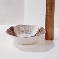 Vintage Johnson Brothers Olde English Countryside Brown Multi Color Square Cereal Soup Salad Bowls, Set of 4