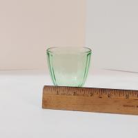 Vintage Green Footed Uranium Glass Juice Glass / Dessert Cup