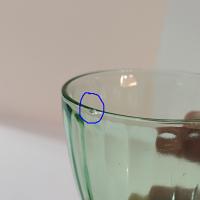 Vintage Green Footed Uranium Glass Juice Glass / Dessert Cup