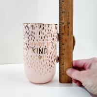 Always Be Kind Pink and Metallic Gold Ceramic Oversized Coffee Tea Mug