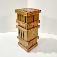 Vintage Wooden Rectangular Tall 10 Slot Knife Block, Knife Holder Storage