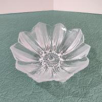 Vintage Kosta Boda Waterlily Float Bowl, Art Glass Flower Shaped Bowl, Mats Jonasson Design, Swedish Glassware