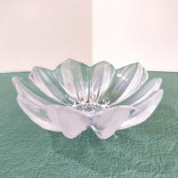 Vintage Kosta Boda Waterlily Float Bowl, Art Glass Flower Shaped Bowl, Mats Jonasson Design, Swedish Glassware