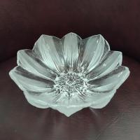 Vintage Kosta Boda Waterlily Float Bowl, Art Glass Flower Shaped Bowl, Mats Jonasson Design, Swedish Glassware