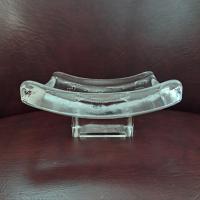 Vintage Signed Kosta Boda Bertil Vallien Copper and Glass Pedestal Heart Dish, Bertil Vallien 1994 Domino Series Swedish Art Glass