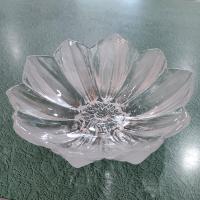 Vintage Kosta Boda Waterlily Float Bowl, Art Glass Flower Shaped Bowl, Mats Jonasson Design, Swedish Glassware
