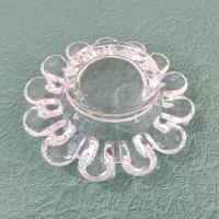 Vintage Kosta Boda Goran Warrf Krinolin Pillar Candle Holder or Ashtray, Swedish Scandinavian Art Glass