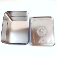 Vintage Large Blue Cookie Storage Tin, LambertZ Metal Tin Box