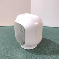 Vintage Square Art Deco White Glass Globe Light Cover, Sconce Shade, MCM Bathroom or Porch Light Shade