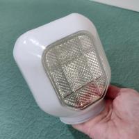 Vintage Square Art Deco White Glass Globe Light Cover, Sconce Shade, MCM Bathroom or Porch Light Shade