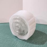 Vintage Art Deco Round Bullseye White Glass Globe Light Cover, Sconce Shade, MCM Bathroom or Porch Light Shade