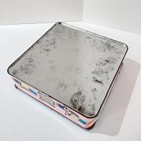 Vintage Candy Land Game Square Cookie Tin Container, Children's Room Decorative Metal Storage Box, Candyland Collectible