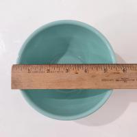 Vintage Anthropologie Seafoam Green Latte Bowls, Set of Two, Ceramic Cereal Soup Noodle Bowls