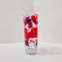 Vintage Anchor Hocking Love Bug Tall Collins Glass, Lady Bug and Hearts Bud Vase