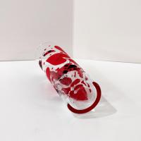 Vintage Anchor Hocking Love Bug Tall Collins Glass, Lady Bug and Hearts Bud Vase