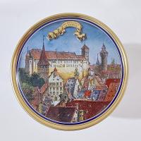 Vintage Lebkuchen-Schmitz Gingerbread Cookie Nurnberger Castle Tin, Nuremburg Germany Scene Decorative Storage Tin
