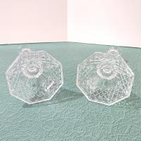 Vintage Crystal Candlestick Holders, Set of 2, Anchor Hocking Legacy Candle Stick Holders