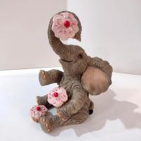Vintage Lenox Sprinkles and Wrinkles Elephant with Cupcakes Resin Figurine