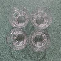 Vintage Fleur de Lis Rocks Glasses, Set of Four, Fleur de Lis Lowball Cocktail Glasses