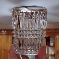 Vintage Fostoria Aspen Double Old Fashioned Rocks Whisky Glass, MCM Retro Barware