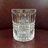 Vintage Fostoria Aspen Double Old Fashioned Rocks Whisky Glass, MCM Retro Barware