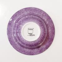 Vintage Laurie Gates Hydrangea Ceramic Purple Spongeware Salad Soup Cereal Bowl