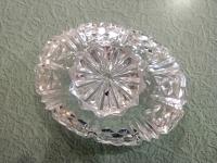 Vintage Lead Crystal Oval Candy Dish with Lid