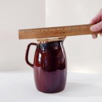 Vintage Hull Pottery Milk Pitcher, Brown Drip Glazed Ceramic Pitcher