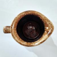 Vintage Hull Pottery Milk Pitcher, Brown Drip Glazed Ceramic Pitcher
