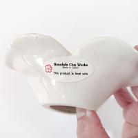 Porcelain Leaf Green and Pink Bowl, Hawaiian Ceramic Trinket / Candy / Soap Dish