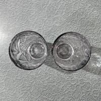 Vintage Libbey Hobstar Cooler Glasses, Heavy 16 Ounce Glass Tumblers, Set of 2