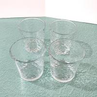 Vintage Libbey 12 Ounce Pebble Textured Lowball Whiskey Rocks Glasses, Set of Four
