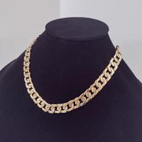 Vintage Gold Toned 18 Inch Flat Large Cuban Link Chain Necklace
