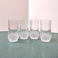 Vintage Cristal D'Arques Longchamp Crystal Highball Glasses, Set of Four, 8 Ounce Tumblers