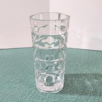 Vintage Luminarc France Triangular Cubist Clear Glass Vase, Straight Narrow Flower Vase