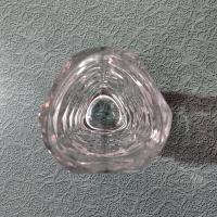 Vintage Luminarc France Triangular Cubist Clear Glass Vase, Straight Narrow Flower Vase