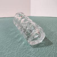 Vintage Luminarc France Triangular Cubist Clear Glass Vase, Straight Narrow Flower Vase