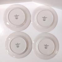Vintage Johnson Brothers His Majesty Turkey Salad Dessert Appetizer Plates, Set of Four, England 1883 Backstamp
